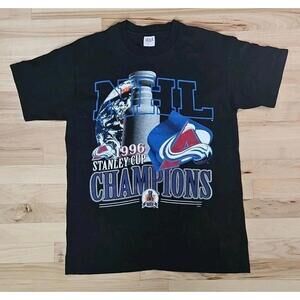 1996 Colorado Avalanche Stanley Cup Champions T-Shirt Large